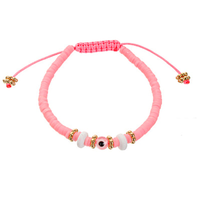 Fantasías Miguel Clave:ED66 Pulsera Heishi Rosa