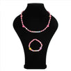 Fantasías Miguel Clave:ED99 Juego Collar Y Pulsera Rosa Smile
