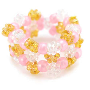 Brazalete  Con Flores Topacio-Cristal