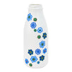 Fantasías Miguel Clave:ER1430 Frasco Pintado Con Flores De Tela Azul