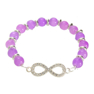 Pulsera Infinito Con Rondel De Metal