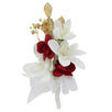 Fantasías Miguel Clave:GM18 Azahar Con Ramitos De Flor Rojo-Blanco Y Cristales