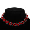 Fantasías Miguel Clave:IA132 Collar Con Argollas Y Rondel Rojo