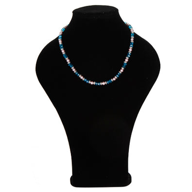 Fantasías Miguel Clave:IA136 Collar Con Perla Lavanda Y Rondel Turquesa