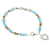 Fantasías Miguel Clave:IA179 Pulsera Ensartada Con Rondel Turquesa Topocio