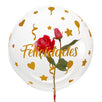 Fantasías Miguel Clave:IM1097 Globo Felicidades Con Rosa