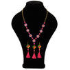 Fantasías Miguel Clave:IP2194 Collar Flores Con Cuentas De Tubito