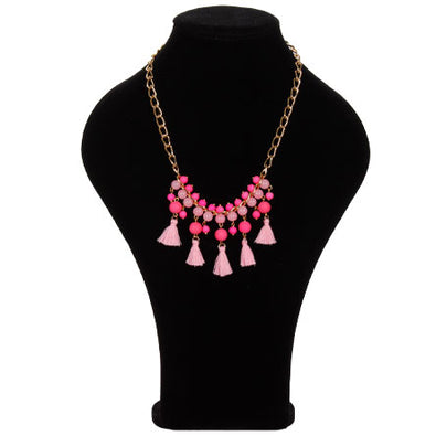 Fantasías Miguel Clave:IP2211 Collar Rosa Con Cadena