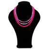 Fantasías Miguel Clave:IP2233 Collar Cuentas Heishi Rosa-Fiusha