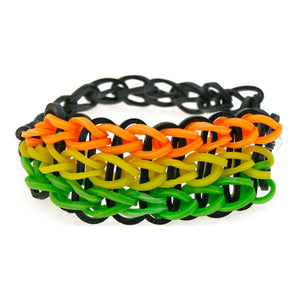 Pulsera Cadena Triple Neón Con Ligas Divertidas