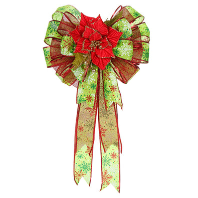 Fantasías Miguel Clave:ML2462 Moño Verde-Rojo Con Nochebuena