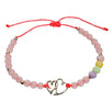 Fantasías Miguel Clave:ML3297 Pulsera Rosa Con Dije Corazón
