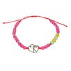 Fantasías Miguel Clave:ML3298 Pulsera Fiusha Con Dije Corazón