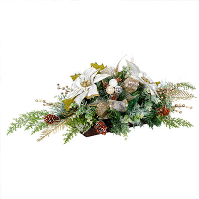 Fantasías Miguel Clave:SR1195 Centro De Mesa Navideño Champagne