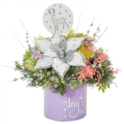 Fantasías Miguel Clave:SR1215 Centro De Mesa Navidad Lila/Plata