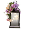 Fantasías Miguel Clave:SR969 Quinqué Negro Con Luz Flores Lila