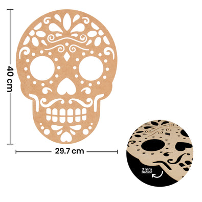 Fantasías Miguel Art.10268 Calavera Calada Grande 40x36cm 1pz