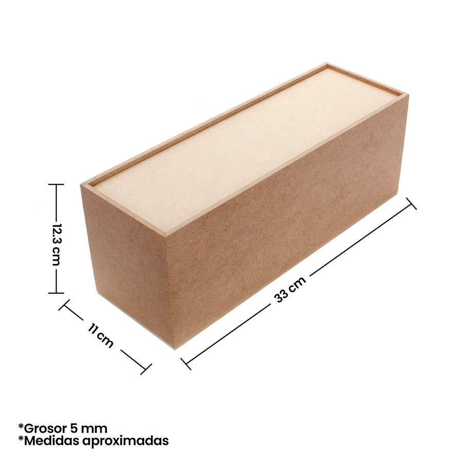Art.10328 Porta Botella Con Tapa Deslizable 11x33x12.5cm 1pz