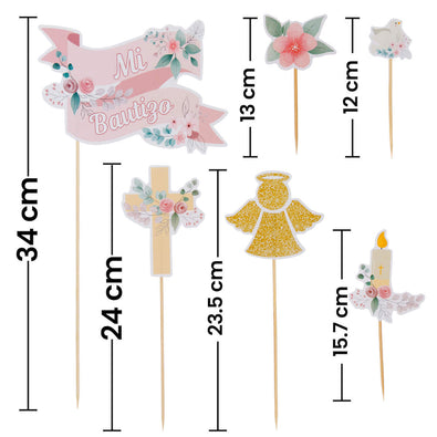 Fantasías Miguel Art.10397 Adorno Pick Mi Bautizo  6pz
