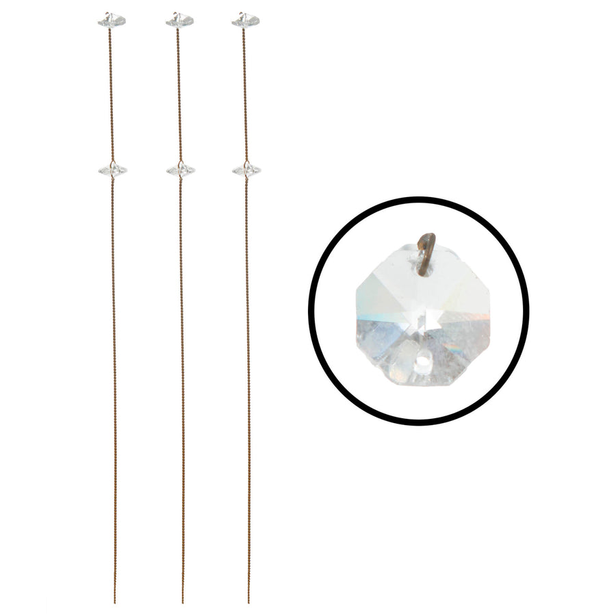 Art.10422 Vara Octagon Cristal 30cm 3pz