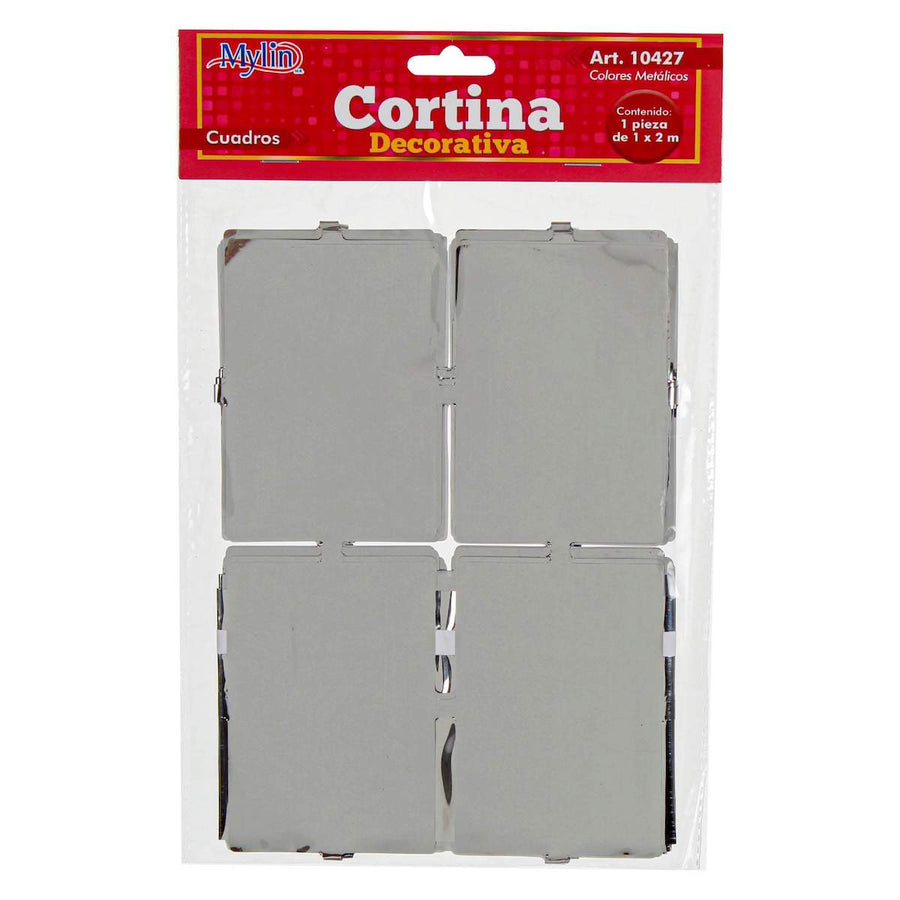 Art.10427 Cortina Foil Cuadros 2x1m 1pz