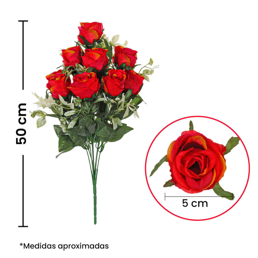 Art.10475 Ramo Rosas Abiertas x9 46cm 1pz