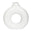 Fantasías Miguel Art.10619 Base Cerámica Forma O 18x17x5.5cm 1pz Blanco