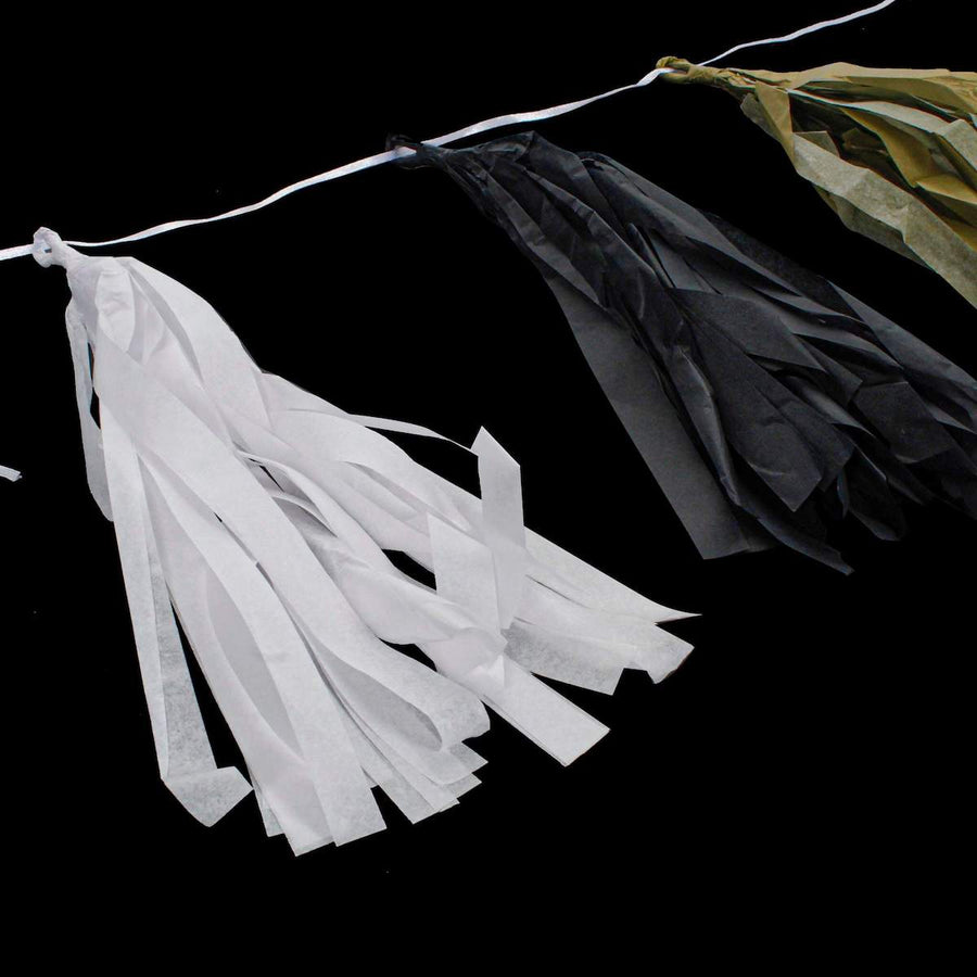 Art.10738 Guía Con 10 Borlas Papel Metálico 2.40m 1pz