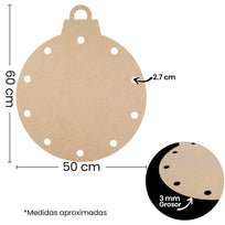 Art.10834 Esfera Navidad Con Orificios 60x50cm 1pz