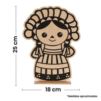 Art.11250 Muñeca Mexicana 25x18x4cm 1pz