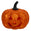 Fantasías Miguel Art.11512 Calabaza Diamantada Con Luz   (Incluye 3 baterías reemplazables) 12x12cm 1pz Naranja