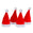 Fantasías Miguel Art.11519 Mini Gorro Santa 13x7cm 4pz Rojo