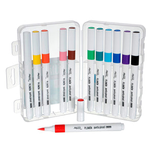 Art.11566 Plumones Punta Pincel  12pz