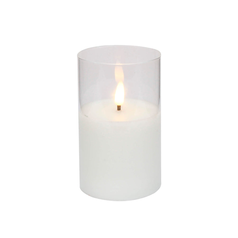Art.11586 Vela Led con Vaso 12.5x7.5cm 1pz