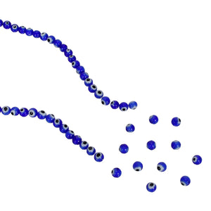 Art.11605 Cuenta Ojo Turco Redondo 6mm Hilo 35cm (aprox 65pz)