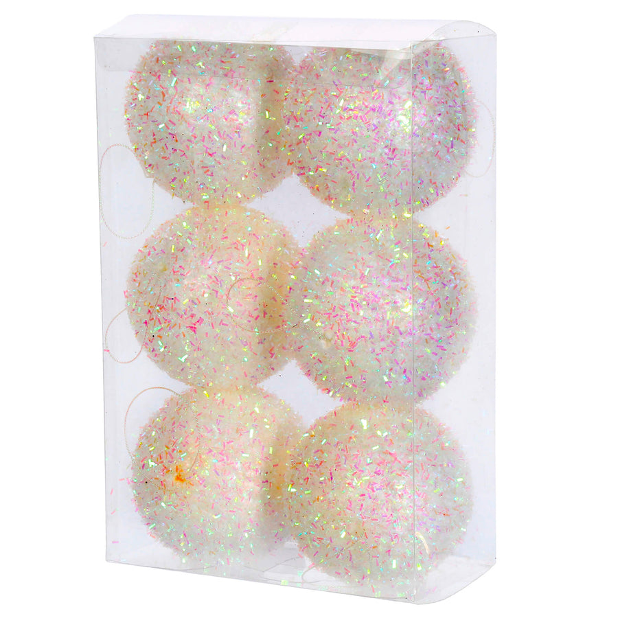 Art.11847 Esfera Escarchada 80mm 6pz
