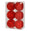 Fantasías Miguel Art.11847 Esfera Escarchada 80mm 6pz Rojo
