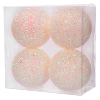 Art.11848 Esfera Escarchada 100mm 4pz