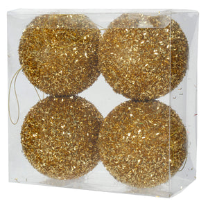 Art.11848 Esfera Escarchada 100mm 4pz