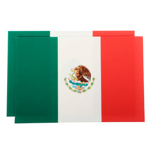 Art.12216 Banderas de México 15.5x23cm 2pz