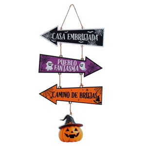Art.12247 Letrero Flechas Halloween 52x25cm    (Aprox) 1pz