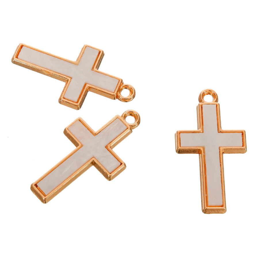 Art.12278 Dije Resina Cruz 22x12mm 3pz