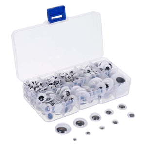 Art.12497 Ojos Móviles Surtido con Adhesivo varios tamaños 550pz    (aprox)