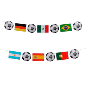 Art.12677 Banderín Futbol x13  14x18cm    (aprox) 2.5m 1pz