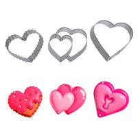 Art.12709 Set cortador Galleta Corazón 7x7x2.5cm    (aprox) 3pz