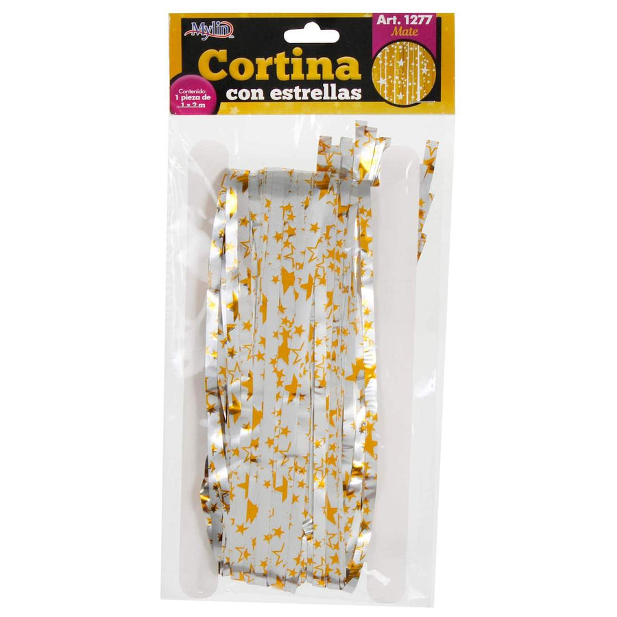 Art.1277 Cortina Mate Con Estrellas 2x1m 1pz