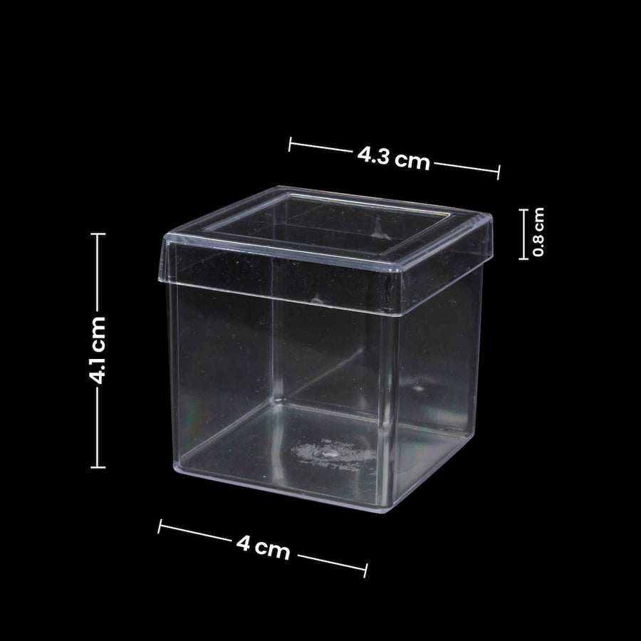 Art.1366 Caja Cubo Plástico 4x4.5cm 2pz