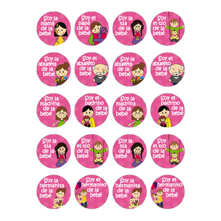 Art.1558 Etiquetas Divertidas Es Niña