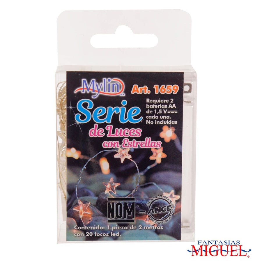 Art.1659 Serie Con Estrellas 20 Focos 2m 1pz