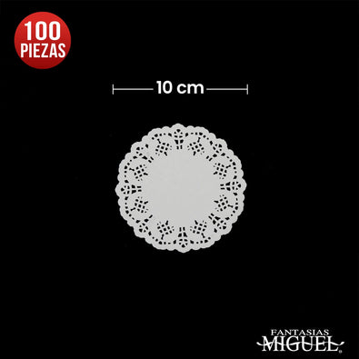 Fantasías Miguel Art.1763 Paquete de Blondas de Papel 10cm 100pz